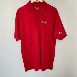 Under Armour Budweiser red Golf Polo Men's XL